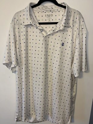 Izod Golf Hombres Blanco Verde Camisetas Pelotas Azules Flex Golf Manga Corta Polo 2X Foto 1 de 4