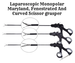 Laparoscopic Monopolar Maryland, Fenestrated And Curved Scissor Grasper Inst CE - Picture 1 of 13