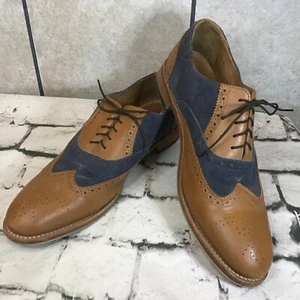 Samuel Wndsor Shoes Mens Size 12 Classic Wingtip Oxfords Lace Up Leather - Picture 1 of 14