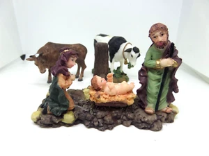 Christmas Village Nativity & Cow Accessories EUC - Picture 1 of 2