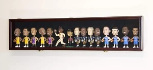 Estuche de exhibición Bobblehead largo 15 piezas figura de acción gabinete de madera de cerezo caja de sombra - Imagen 1 de 6
