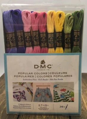 DMC Popular Colors Embroidery Floss Collectors Edition Thread Pack of 36 Skeins - Image 1 of 4