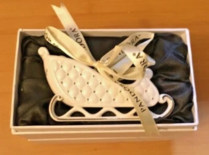 Pandora Porcelain Ceramic Santa Sled 2014 with Jewelry Bag and a Gift Box - Picture 1 of 8