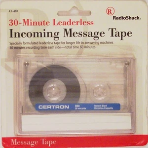 30-Minute Leaderless Answering Machine Cassette Tape ~ RadioShack 43-410 - Picture 1 of 1