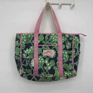 Lilly Pulitzer *Flaws* Originals Vintage Pink Multi Tote Bag Coastal Preppy - Picture 1 of 16