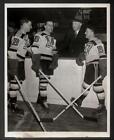 Vintage Boston Bruins Kraut Line Milt Schmidt Dumart Bauer Original 1945 PHoto!