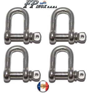 Manille droite 5mm libre ( Lot 4 Pièces ) inox 316 - Picture 1 of 2