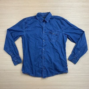 Big Star Mens Medium Blue M-Amazing Shirt Long Sleeve Button Down Casual Cotton - Picture 1 of 24