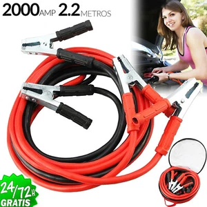 PINZAS DE COCHE PARA BATERIA 2000AMP 2M MOTO CAMION CABLE ARRANQUE 2000A BATTERY - Imagen 1 de 11