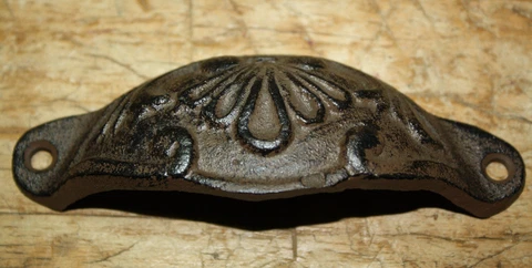 12 Cast Iron Antique Victorian Style OVAL Drawer Pull, Barn Handle, Door Handles Cover