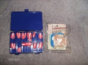 NEW PURPLE CASE OPENS BOTH SIDES & FINGERNAILS FAKE NAILS ARATIFICIAL NAILS - Picture 1 of 9