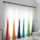 3D Printed Window Treatments Curtains Divider Sheer Voile Tulle Single Panel