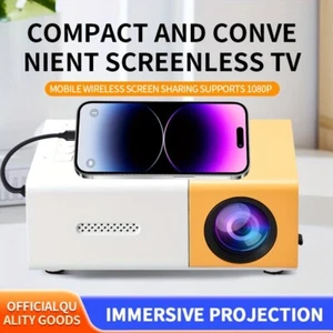 Mini Projector Portable LCD 1080P HD Home Cinema Phone Theater WiFi For Android - Picture 1 of 10