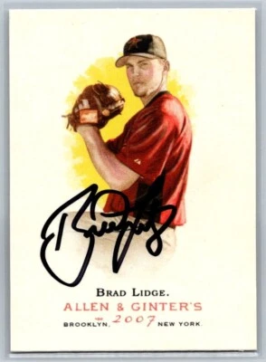 Brad Lidge 2007 Allen & Ginter #83 Signed IP (In Person) Auto Autograph - Image 1 of 2