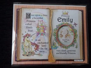 Emily Princess Unicorn Mount Gift With Verse And Photo Space - Choose A Frame - Picture 1 of 6