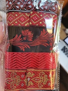 Cinta Jacquard Rojo Resto Pack 5 X 1 Yarda Longitudes - Imagen 1 de 2