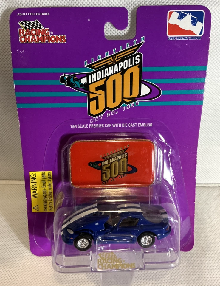 1996 Racing Champions 80th Indianapolis Indy 500 Dodge Viper GTS Pace Car MOC