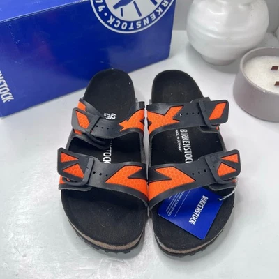 Sandalia Birkenstock Arizona Goma Naranja Mujer 11/Hombre 9/EU 42 NWB Ajuste Estrecho Foto 1 de 4