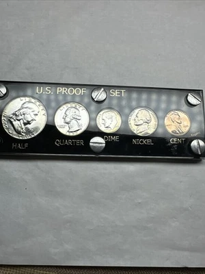 1955-P Proof Set In Black Capital Holder Nice Coins - Image 1 of 4