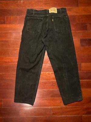 Vtg 90s Levis 550 32x30 Black Relaxed Tapered Jeans Mens Made In USA  (TAG34x30) - Image 1 of 4