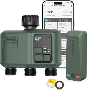 3 Outlet Wireless Water Timer with WiFi Gateway Smart Irrigation Controller - Picture 1 of 5