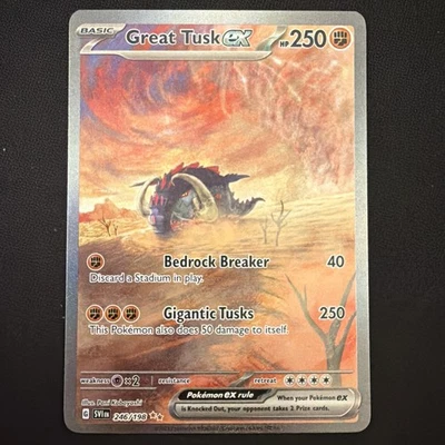 Great Tusk ex 246/198 SV01: Scarlet & Violet Base Set Holo - Image 1 of 2