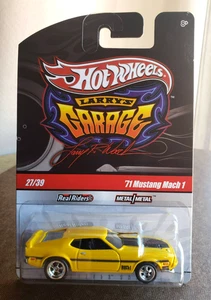 2010 Hot Wheels '71 MUSTANG MACH 1 Metallic Yellow LARRY'S GARAGE 27/39 RRLW 5SP - Picture 1 of 17