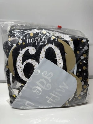 60 岁生日装饰在山丘上可插拔步行者、锥形、横幅 — 第 1/4 张图片