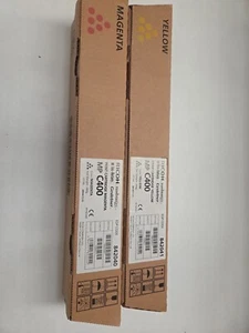 lot 2 toners Ricoh MP C400 Yellow/Magenta 842041/842840 - Afbeelding 1 van 2