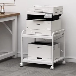 20 Inches Deep Large Printer Stand, 2 Tier Under Desk Printer Table with Height - Picture 1 of 1
