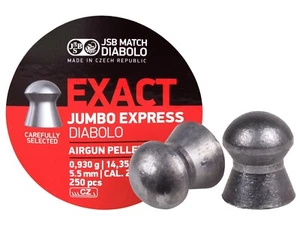 JSB Match 250 Count EXACT JUMBO EXPRESS Domed 5.5mm .22 Caliber Airgun Pellets - Picture 1 of 3