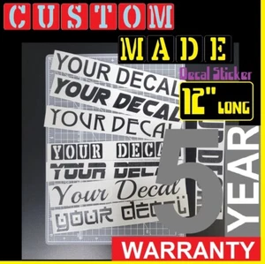 12" Long Custom Made Personalized Vinyl Lettering Name Decal Sticker Car Window - Picture 1 of 13