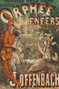 Jacques Offenbach's Orphee aux enfers by Jules Cheret Vintage Poster Ships Free