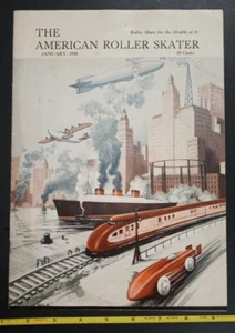 The American Roller Skater Magazine Jan 1940 #1 Vol1 Roller Skating Skate Rinks - Picture 1 of 4