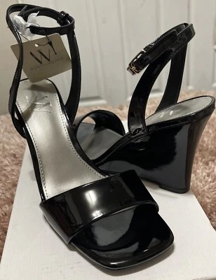 Worthington Black Toe Heels Ankle Strap Size 6.5 Medium - Image 1 of 4
