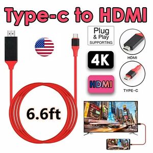 Adaptador de cable MHL USB-C tipo C a HDMI 1080P HD TV para Android Samsung LG
