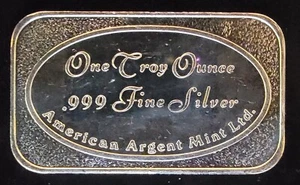 American Argent Mint USA Land Free Eagle Bullion-999 Silver 1 Oz Ounce Art Bar - Picture 1 of 2