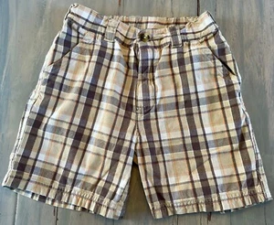 2008 GYMBOREE OUTLET BOYS Safari Outback Plaid Bermuda Shorts 5 Yrs Brown - Picture 1 of 3