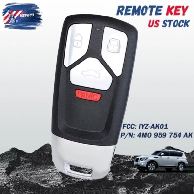 for Audi A4 A5 Q7 SQ7 TT 2017 2018 2019 2020 2021 Smart Remote Key Fob 4M0959754 - Image 1 of 4