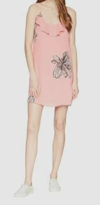 $242 Lucy Love Women's Pink Bat Your Lashes Printed Sleeveless Tank Dress Size M - Image 1 of 2