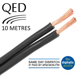 10m of Black QED 79 Strand Oxygen Free Copper (OFC) HiFi Speaker Cable - Picture 1 of 3