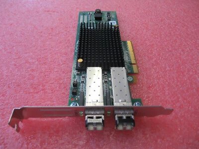 HP AJ763B Emulex LPE12002 8G PCI-E Dual Port Adapter Card + 2x SFP FH 697890-001 - Image 1 of 4