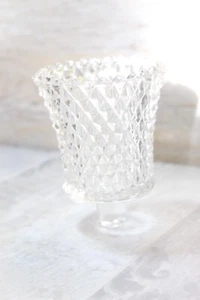 Peg Votive Candle Holder Clear Glass 3 1/2" tall - Picture 1 of 3