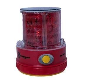 Railhead Gear M18-Solar-R Red Rechargeable Safety Caution Warning Light Lamp - Picture 1 of 13