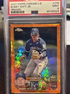 2023 Topps Chrome Logofractor Bobby Witt Jr Orange Refactor /25 PSA 9 MINT #176 - Picture 1 of 4