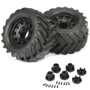 NEW Pro-Line PRO1019610 Demolisher F/R 2.8” MT Tires w/ Raid Black Hex Wheels (2 - Picture 1 of 5