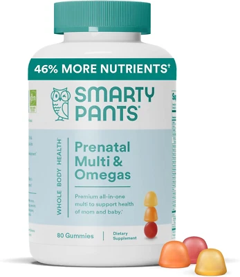 Gomitas prenatales y multivitamínicas SmartyPants: aceite de pescado omega 3 (EPA/DHA), biotina, Foto 1 de 4