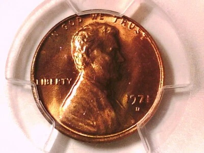 1971 D Lincoln Memorial Cent Penny PCGS MS 66 RD 43279590 - Image 1 of 3