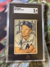 1952 Bowman Mickey Mantle #101 ROOKIE RC YANKEES HOF SGC 1 ICONIC
