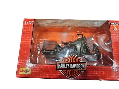  NUEVO Maisto Harley Davidson Serie 5 Escala 1:18 1942 WLA Cabeza Plana Motocicleta Foto 1 de 4
